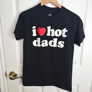 Danny‎ Duncan I Heart Hot Dads Black T Shirt Size Small 100 Cotton